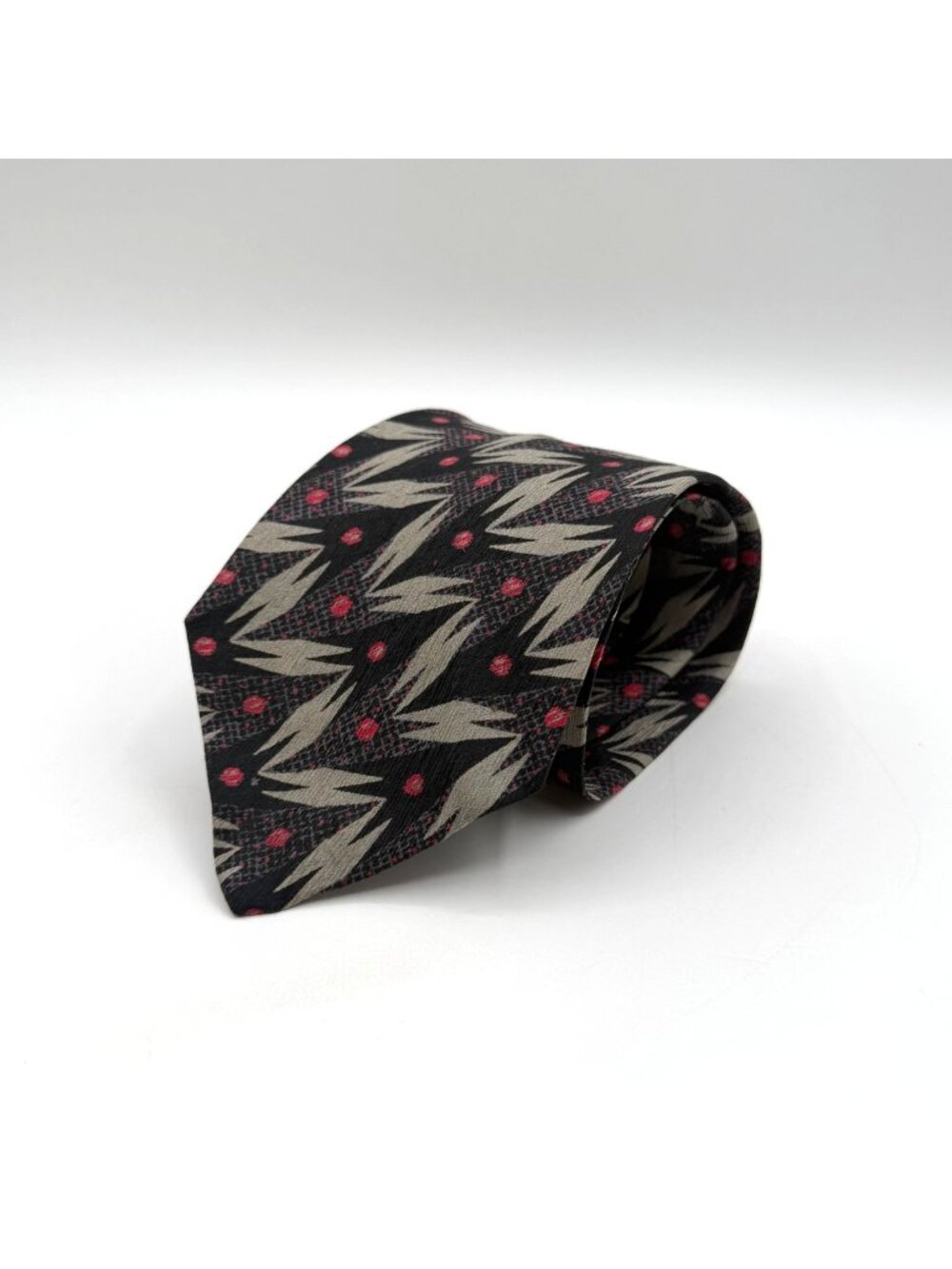 Daniel de Fasson Italy Multicolor Geometric Pattern 100% Silk Tie 59" x 3.5"
